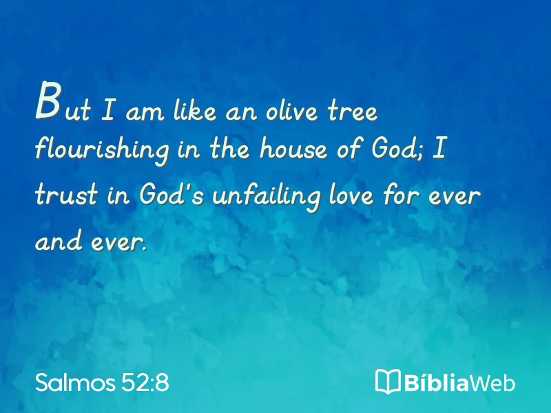 Salmos 52:8 em imagem para compartilhar