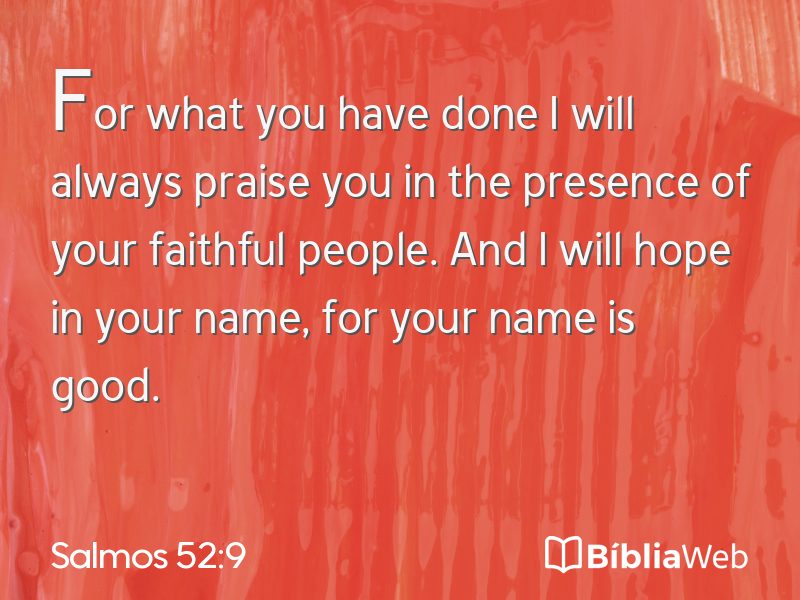 Salmos 52:9 em imagem para compartilhar