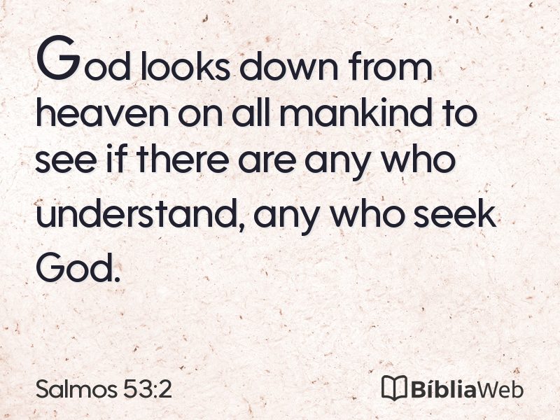 Salmos 53:2 em imagem para compartilhar
