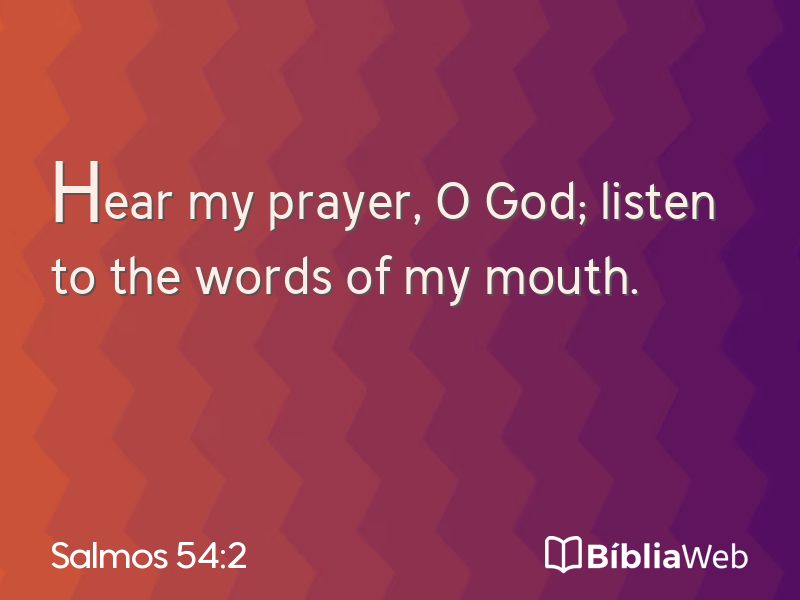 Salmos 54:2 em imagem para compartilhar