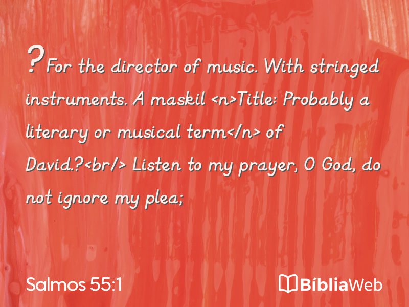 Salmos 55:1 em imagem para compartilhar