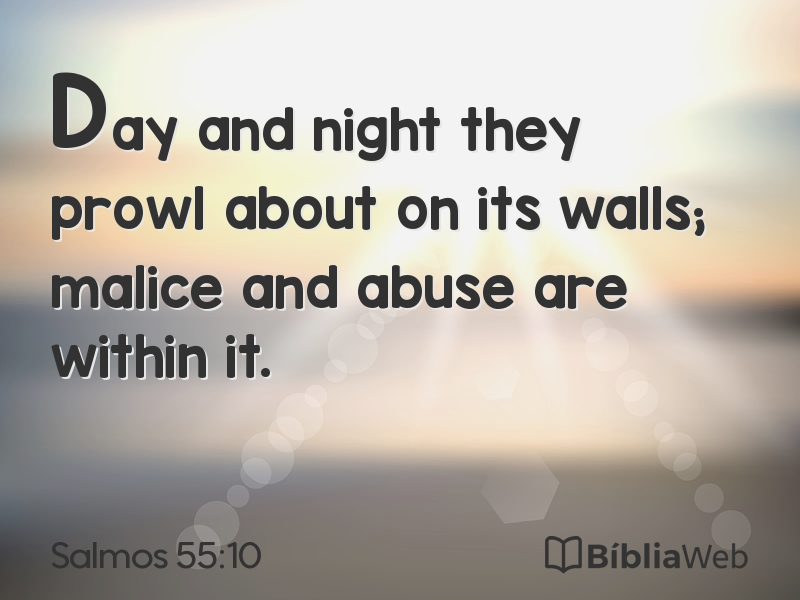 Salmos 55:10 em imagem para compartilhar