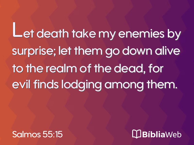 Salmos 55:15 em imagem para compartilhar