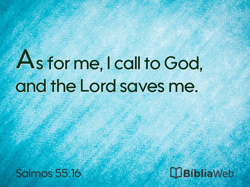 Salmos 55:16 em imagem para compartilhar