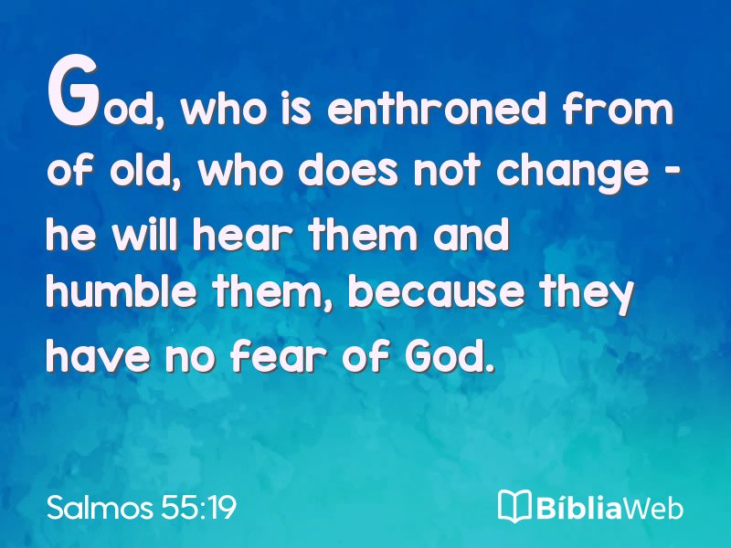 Salmos 55:19 em imagem para compartilhar