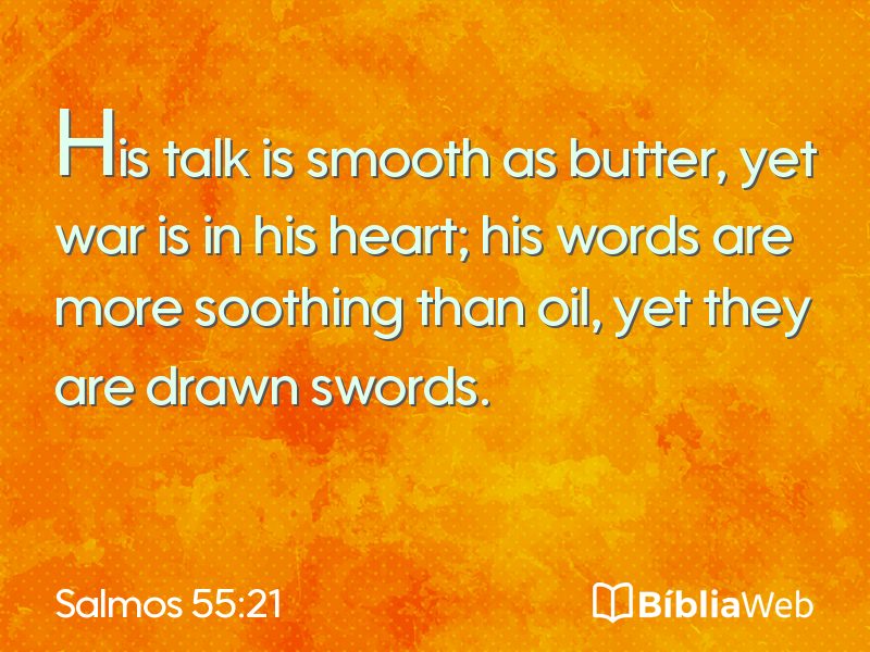 Salmos 55:21 em imagem para compartilhar