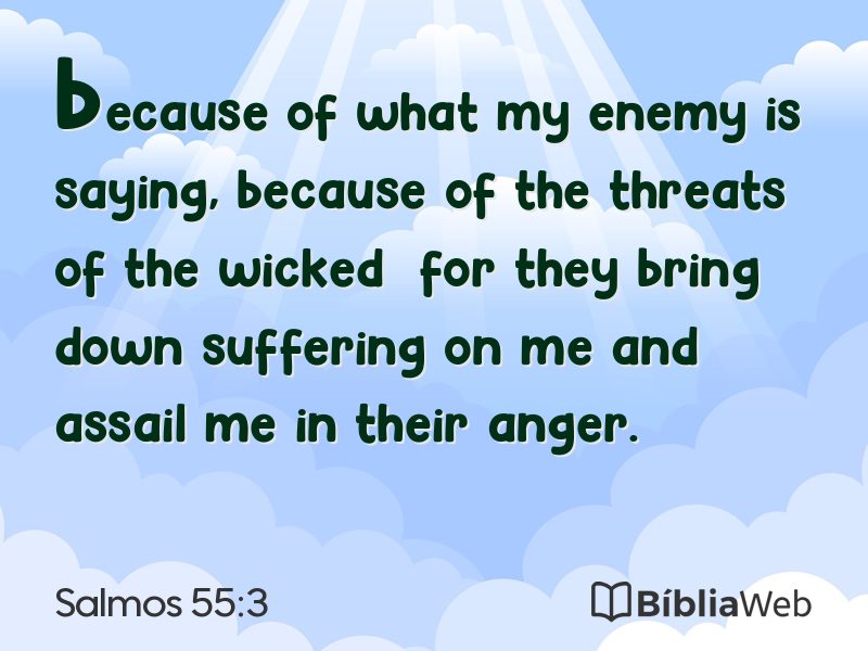 Salmos 55:3 em imagem para compartilhar