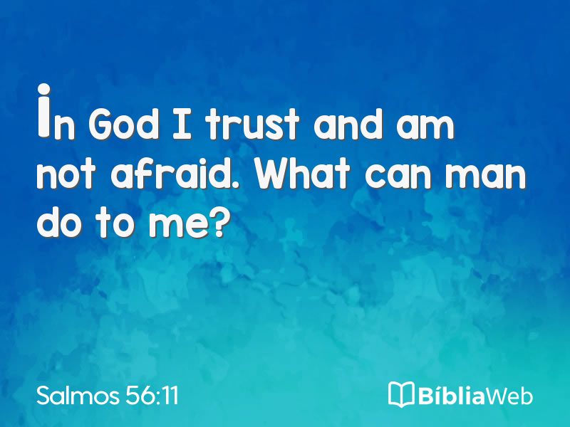Salmos 56:11 em imagem para compartilhar