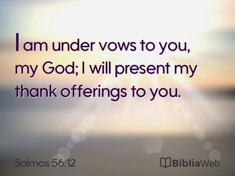 Salmos 56:12 em imagem para compartilhar