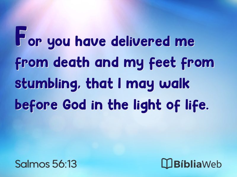 Salmos 56:13 em imagem para compartilhar
