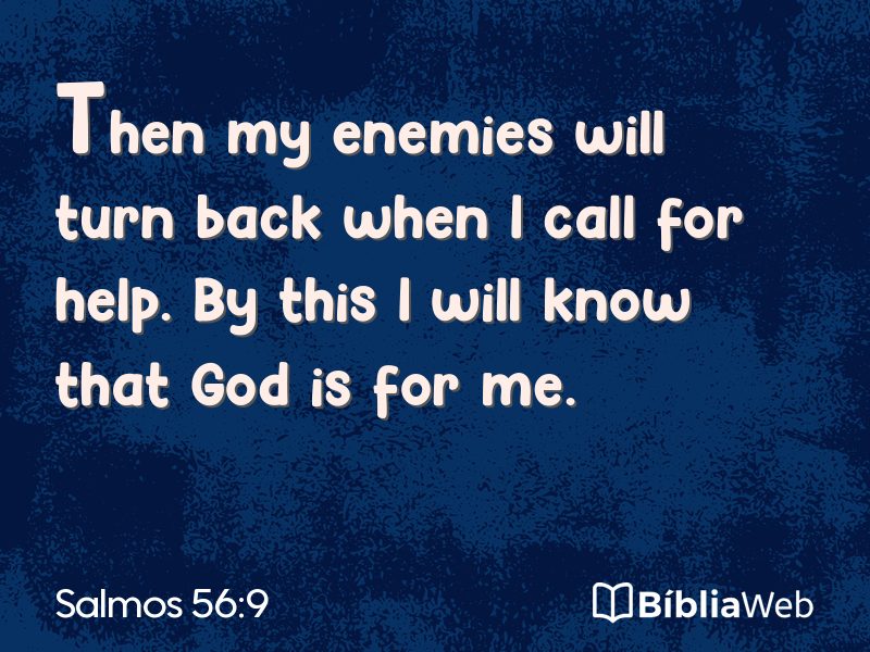 Salmos 56:9 em imagem para compartilhar