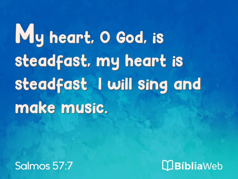 Salmos 57:7 em imagem para compartilhar