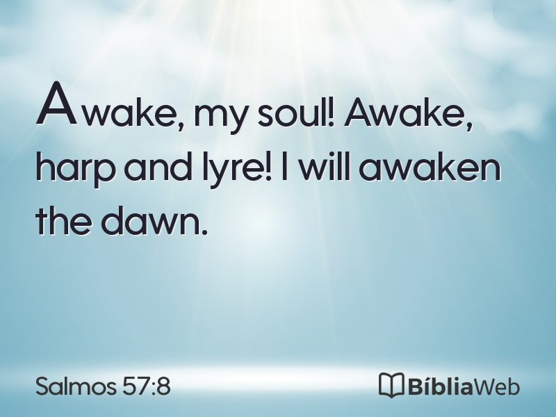Salmos 57:8 em imagem para compartilhar
