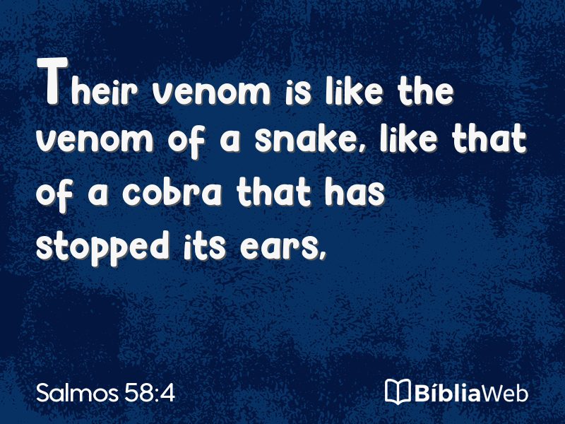 Salmos 58:4 em imagem para compartilhar