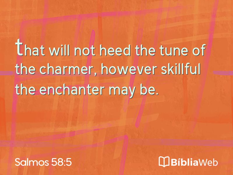 Salmos 58:5 em imagem para compartilhar
