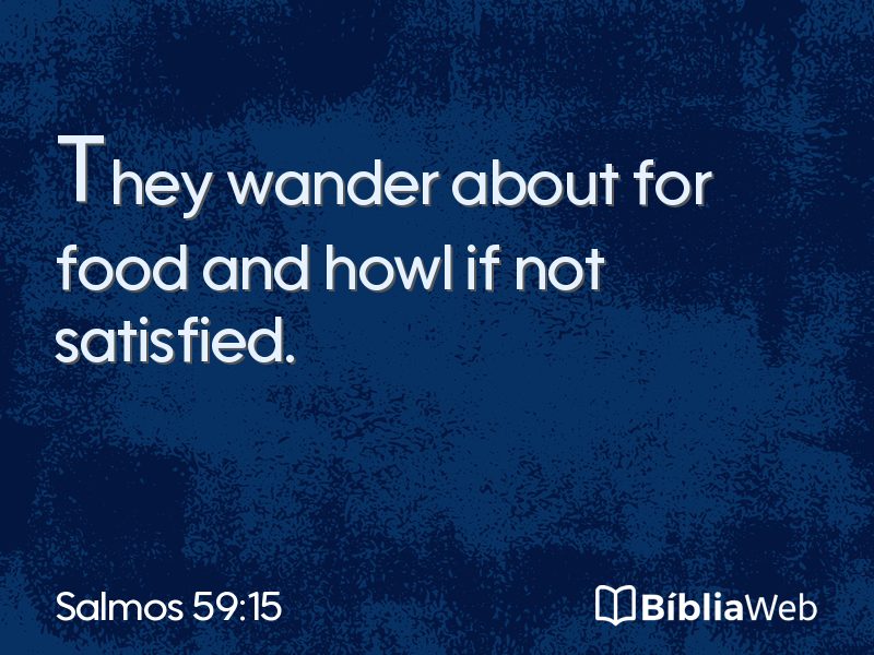 Salmos 59:15 em imagem para compartilhar