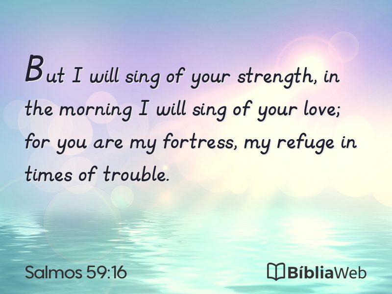 Salmos 59:16 em imagem para compartilhar