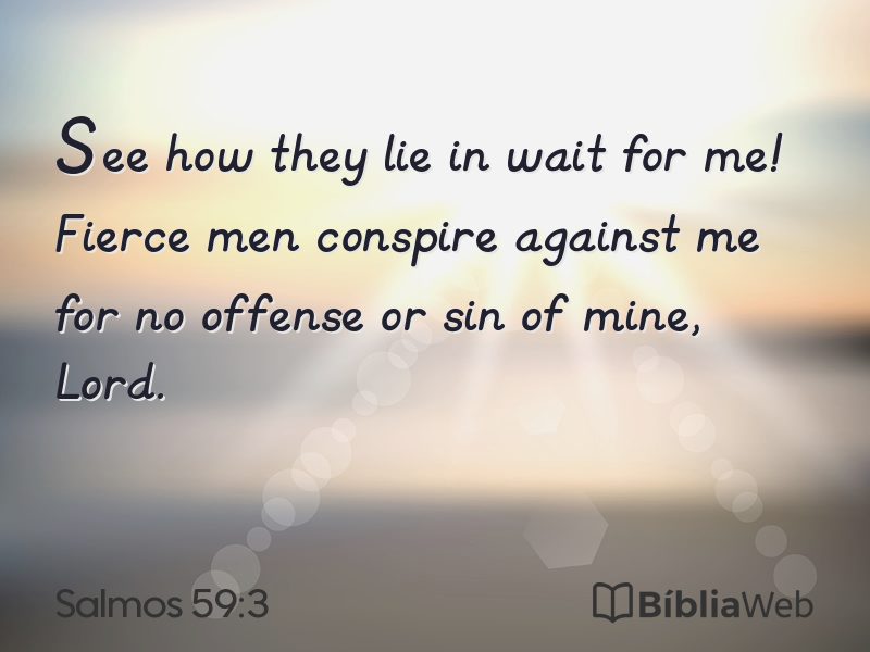 Salmos 59:3 em imagem para compartilhar
