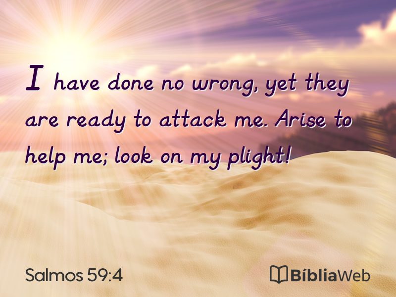 Salmos 59:4 em imagem para compartilhar