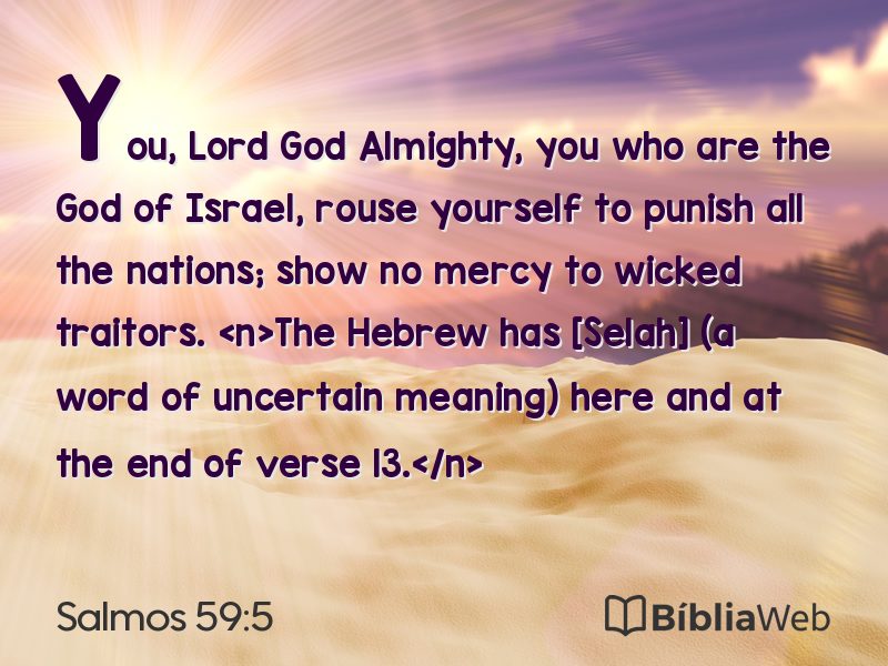 Salmos 59:5 em imagem para compartilhar