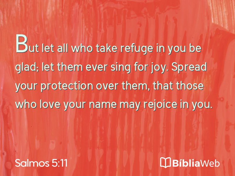 Salmos 5:11 em imagem para compartilhar