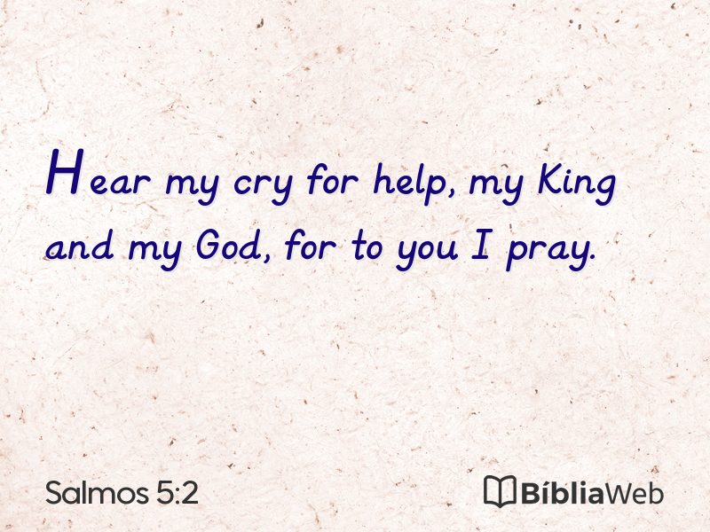 Salmos 5:2 em imagem para compartilhar