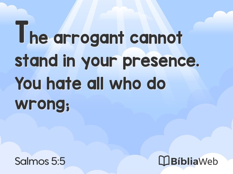 Salmos 5:5 em imagem para compartilhar