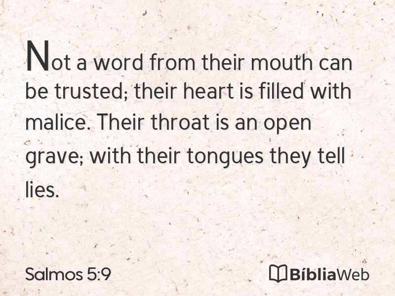 Salmos 5:9 em imagem para compartilhar
