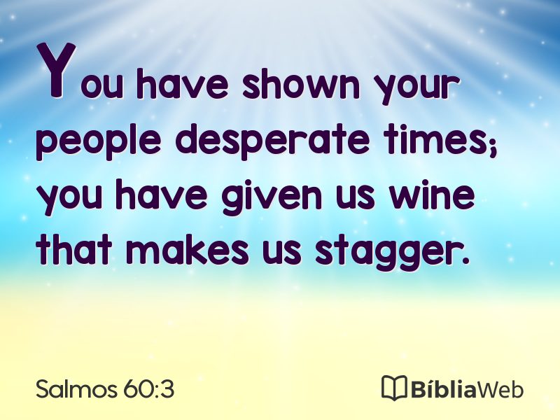 Salmos 60:3 em imagem para compartilhar
