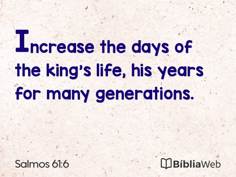 Salmos 61:6 em imagem para compartilhar