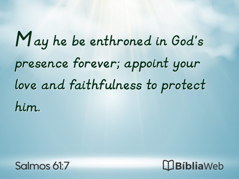 Salmos 61:7 em imagem para compartilhar