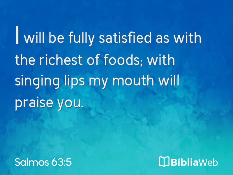 Salmos 63:5 em imagem para compartilhar
