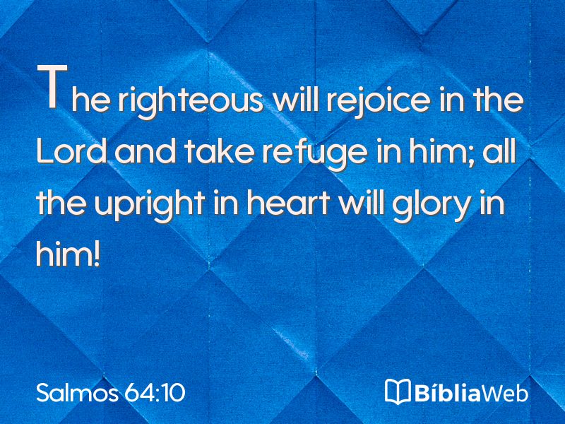 Salmos 64:10 em imagem para compartilhar