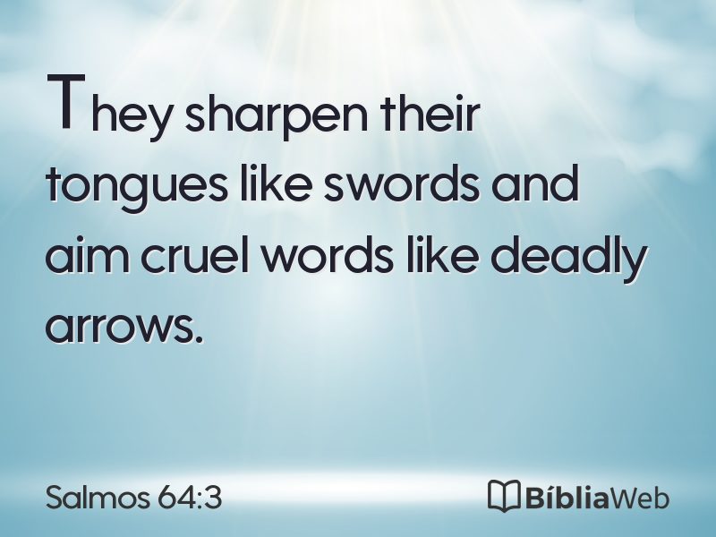 Salmos 64:3 em imagem para compartilhar