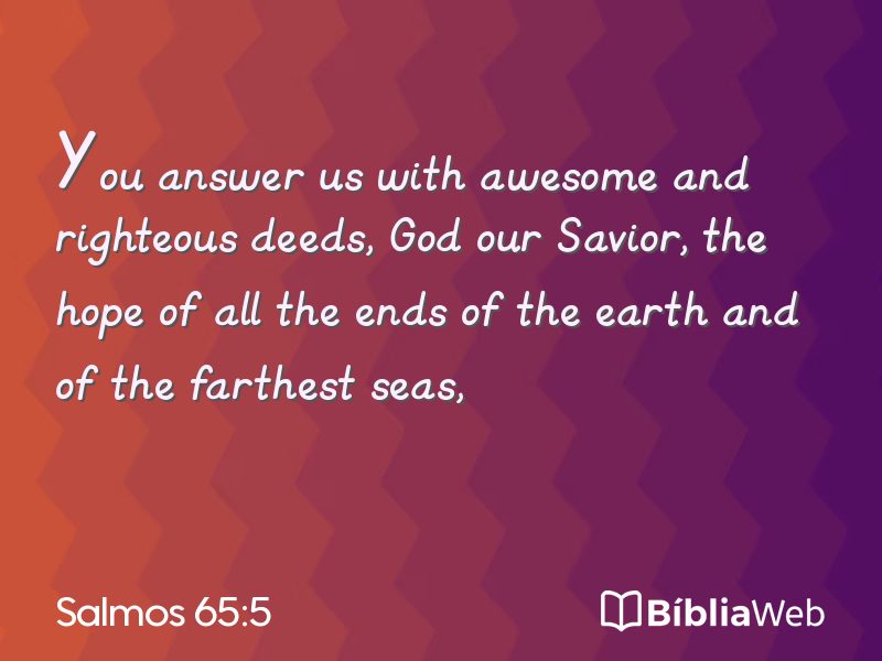 Salmos 65:5 em imagem para compartilhar