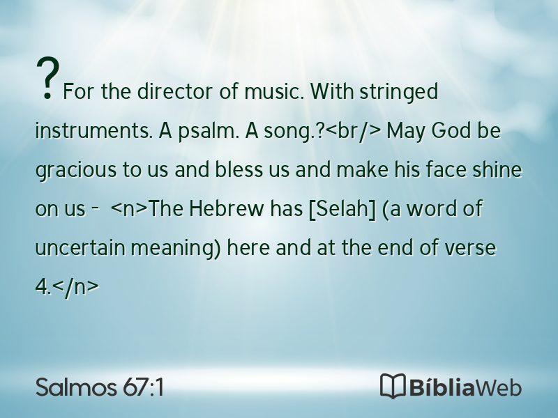 Salmos 67:1 em imagem para compartilhar