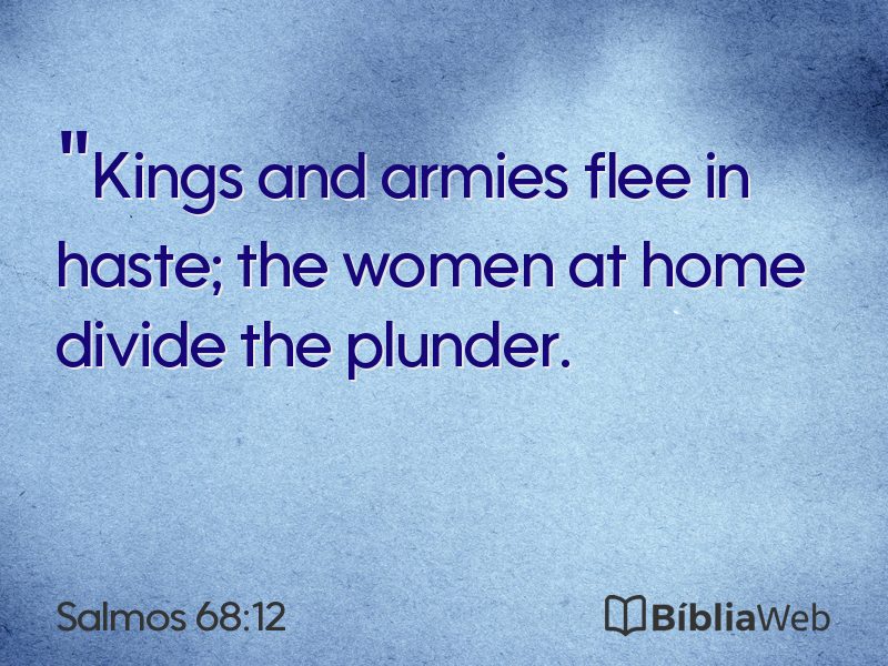 Salmos 68:12 em imagem para compartilhar