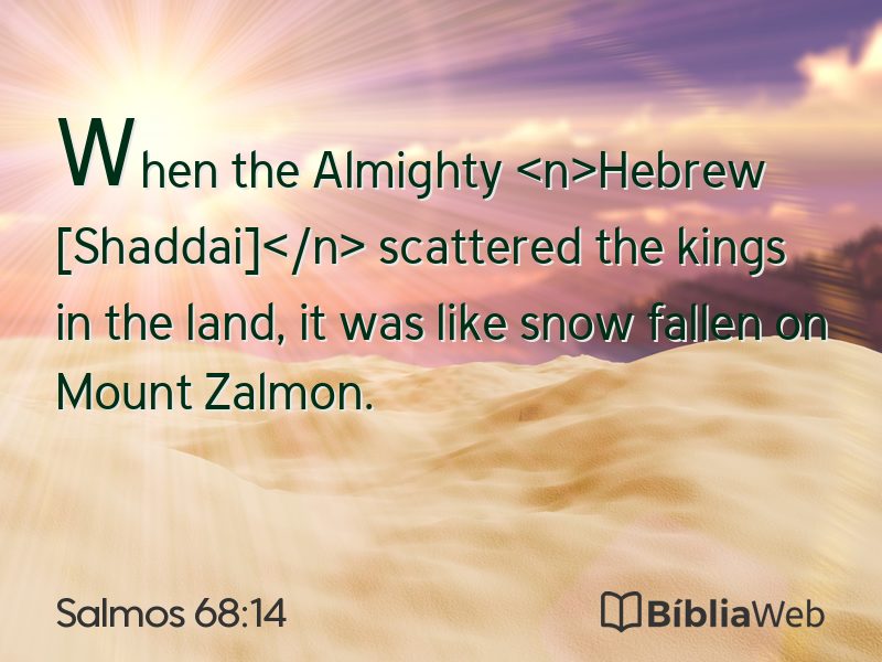 Salmos 68:14 em imagem para compartilhar