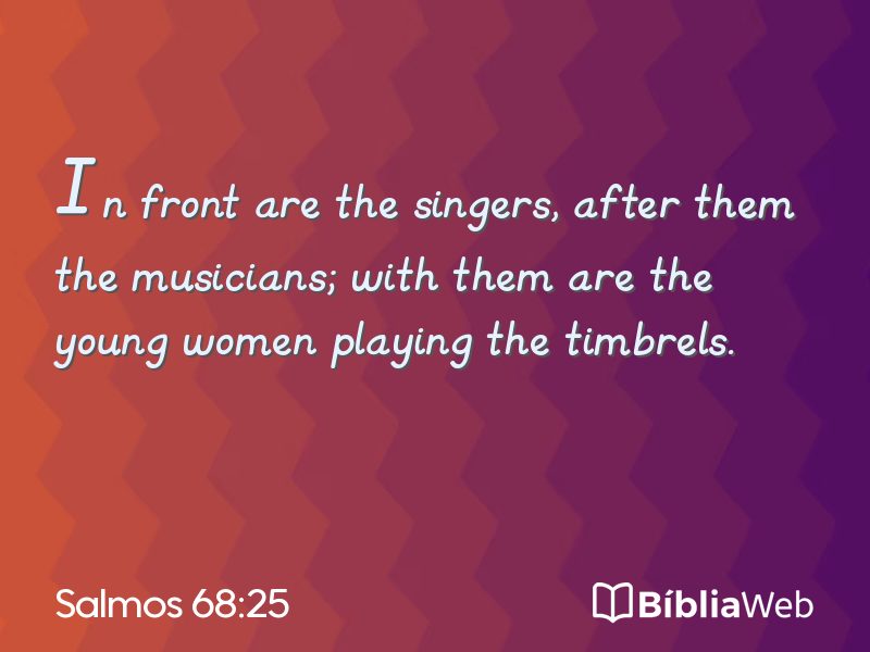 Salmos 68:25 em imagem para compartilhar