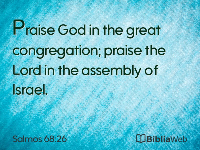 Salmos 68:26 em imagem para compartilhar
