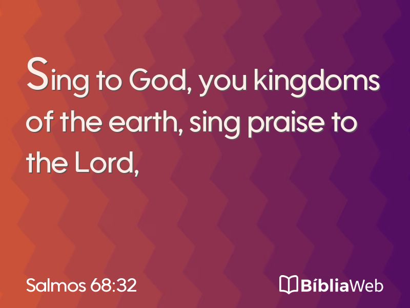 Salmos 68:32 em imagem para compartilhar