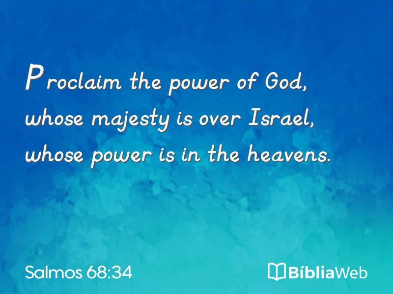 Salmos 68:34 em imagem para compartilhar