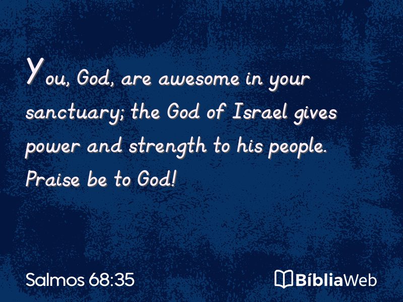 Salmos 68:35 em imagem para compartilhar