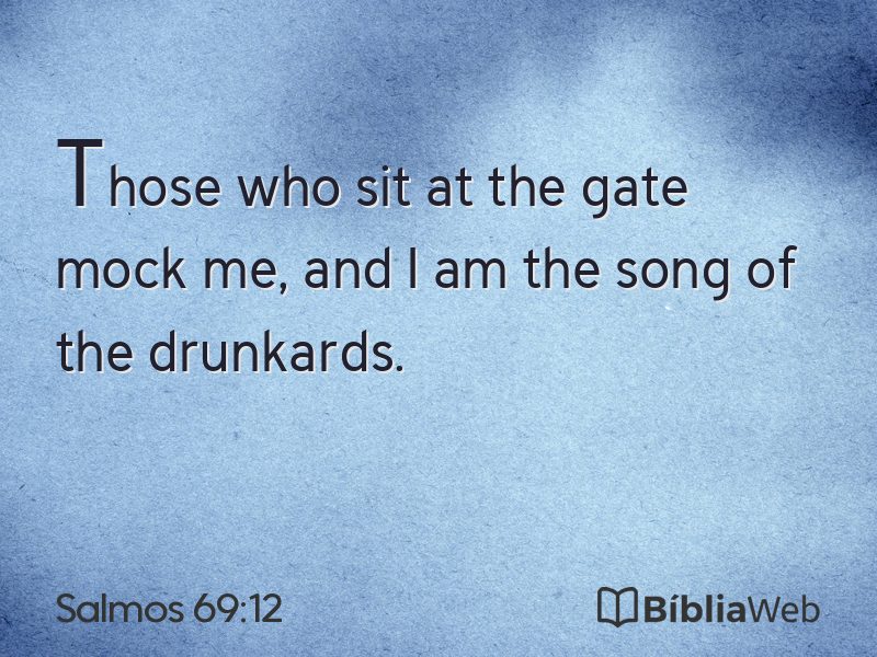 Salmos 69:12 em imagem para compartilhar