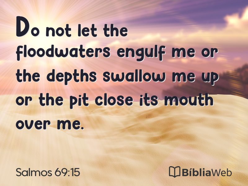 Salmos 69:15 em imagem para compartilhar