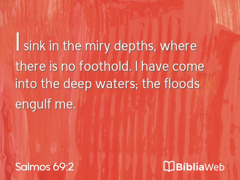 Salmos 69:2 em imagem para compartilhar