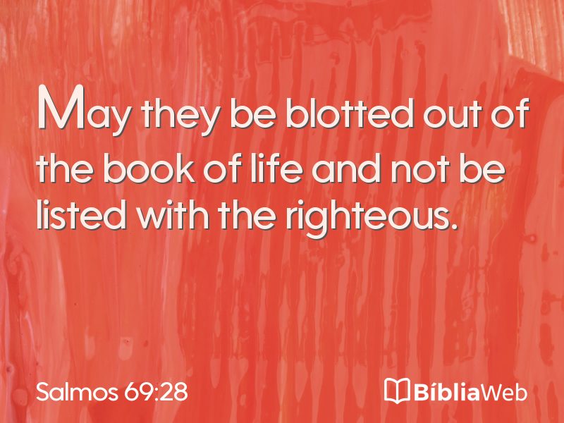 Salmos 69:28 em imagem para compartilhar