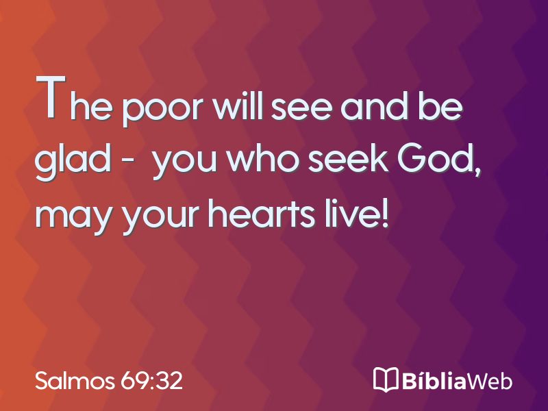Salmos 69:32 em imagem para compartilhar
