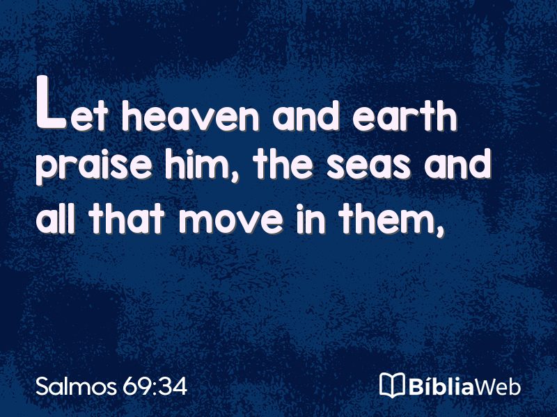 Salmos 69:34 em imagem para compartilhar