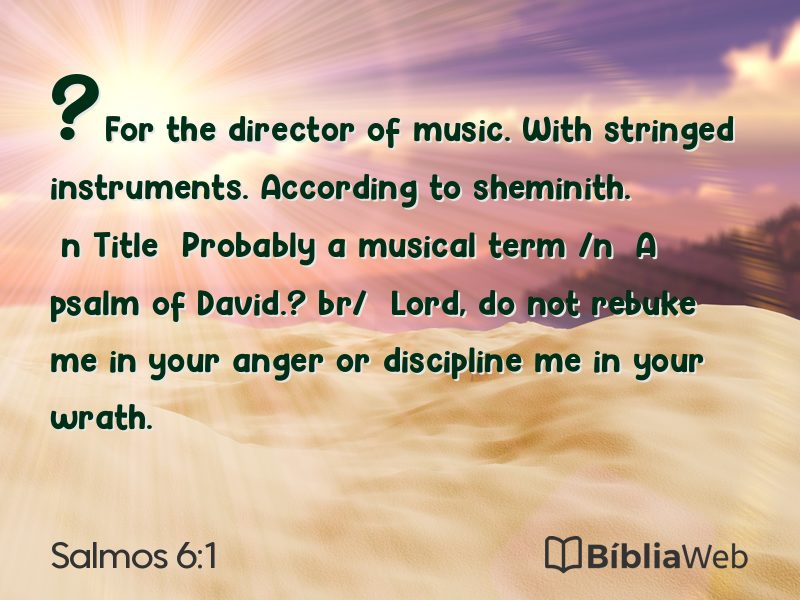 Salmos 6:1 em imagem para compartilhar